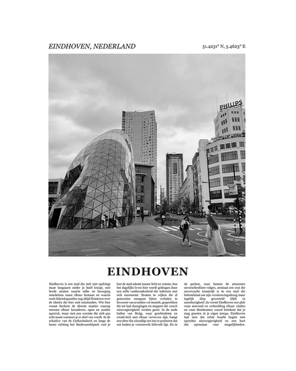 Eindhoven Poster van Stad met Foto en Tekst Interieurdecoratie