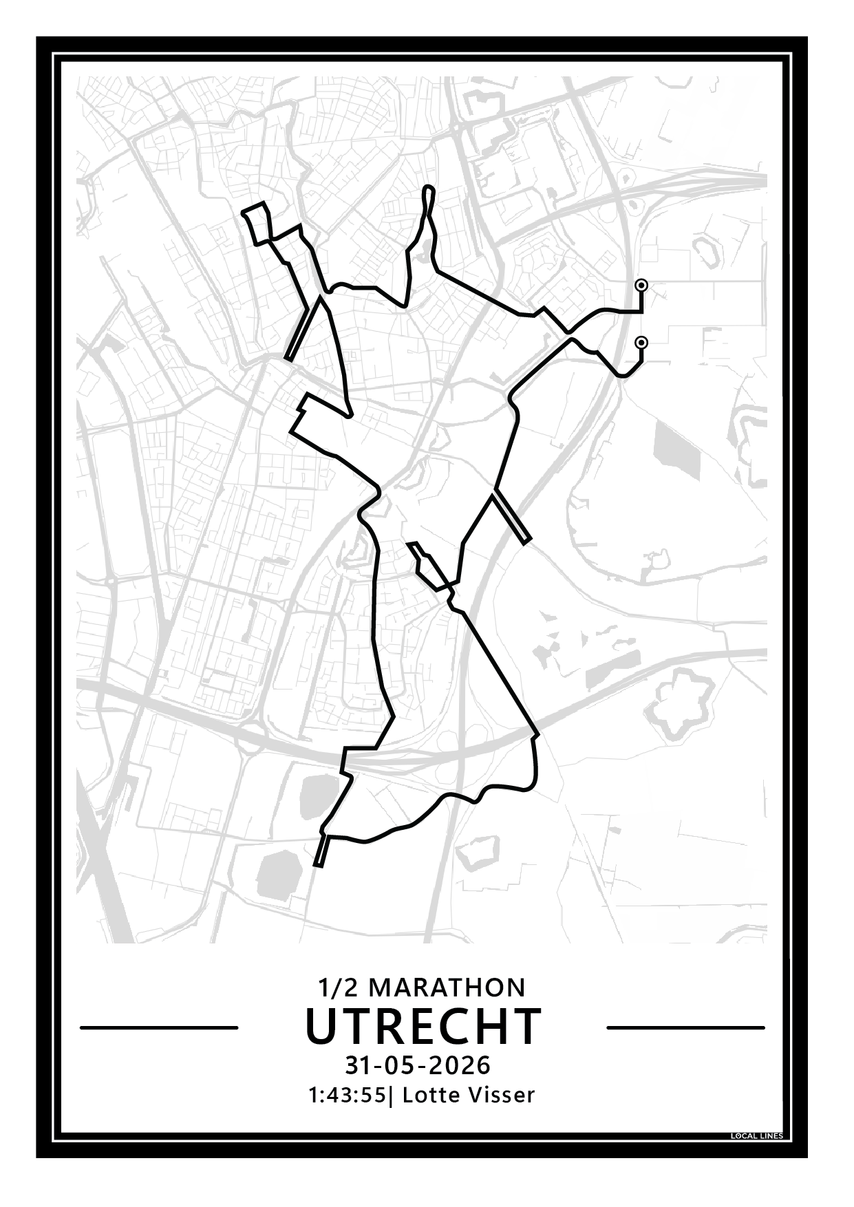Halve Marathon Utrecht 2026 Poster voor Hardlopers