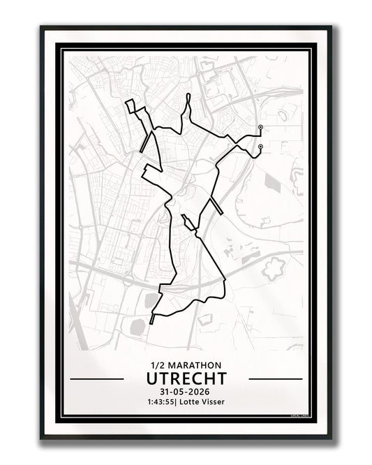 Marathon Utrecht 2026 Poster voor Hardlopers Ingelijst