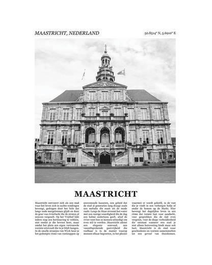 Maastricht Poster van Stad met Foto en Tekst Interieurdecoratie