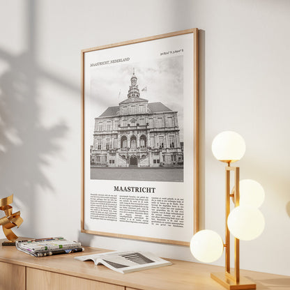 Poster van Maastricht met Foto en Tekst in Interieur 