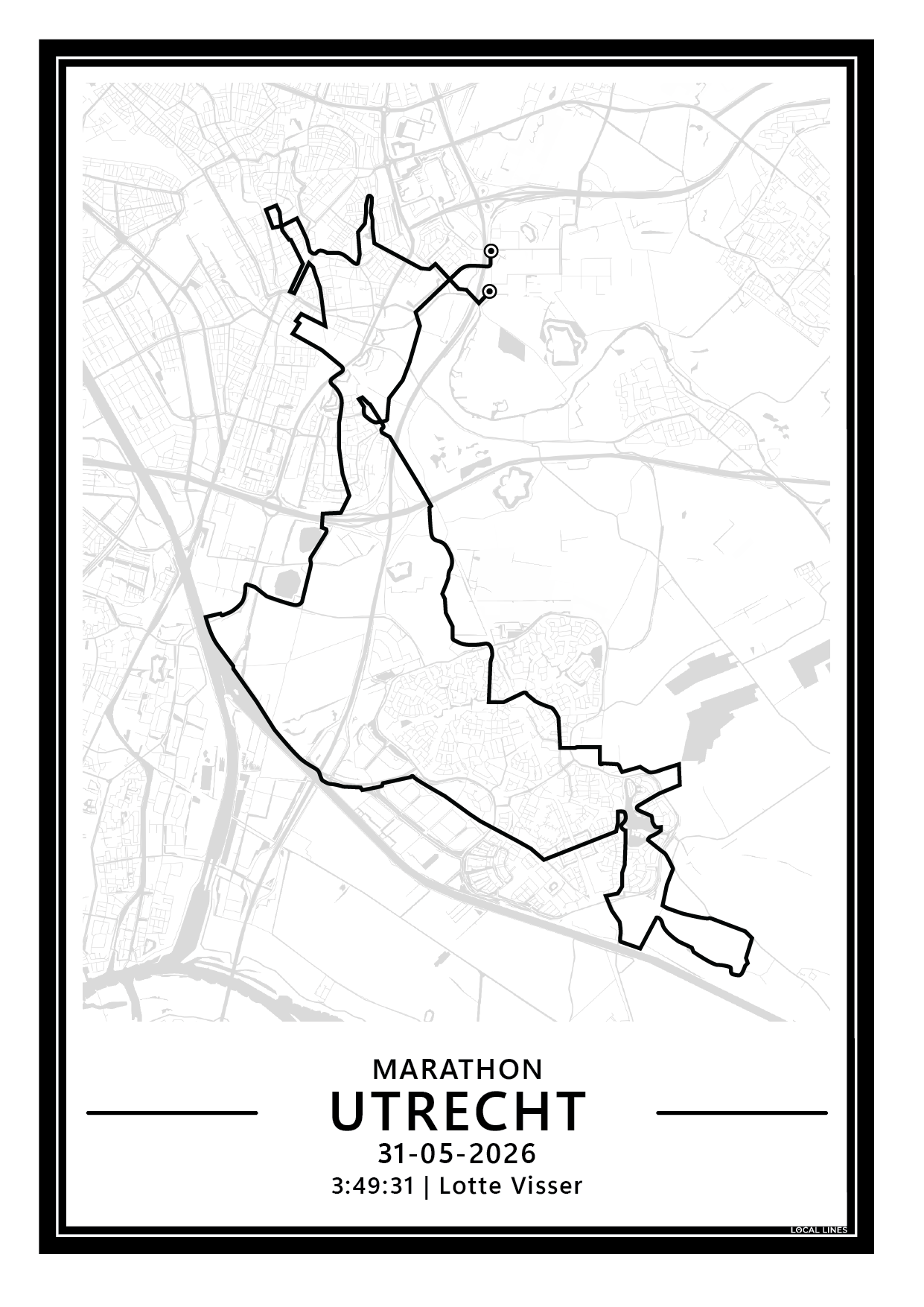 Marathon Utrecht 2026 Poster voor Hardlopers