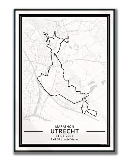 Marathon Utrecht 2026 Hardloopposter Ingelijst