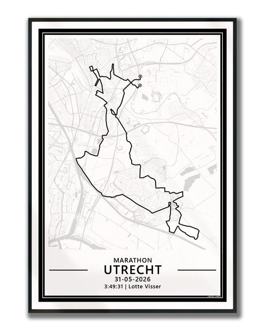 Marathon Utrecht 2026 Hardloopposter Ingelijst