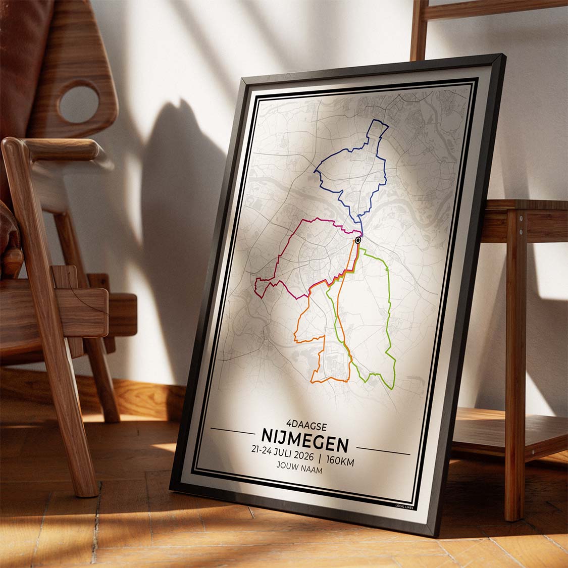 Nijmeegse Vierdaagse 2026 Poster — Wandelposter Ingelijst