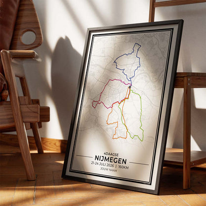 Nijmeegse Vierdaagse 2026 Poster — Wandelposter Ingelijst