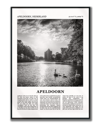 Poster Apeldoorn met Foto van Stad en Tekst voor Wanddecoratie