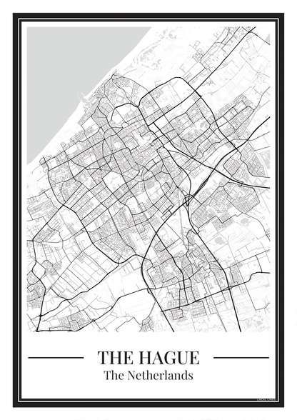 Poster Den Haag van Stadskaart