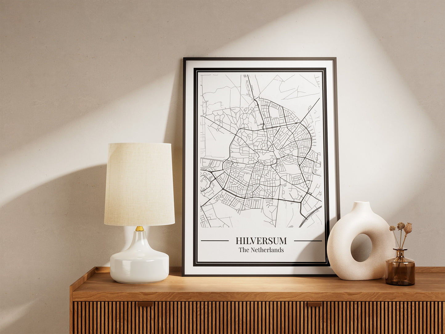 Poster_van_Hilversum_Stadskaart_in_Woonkamer