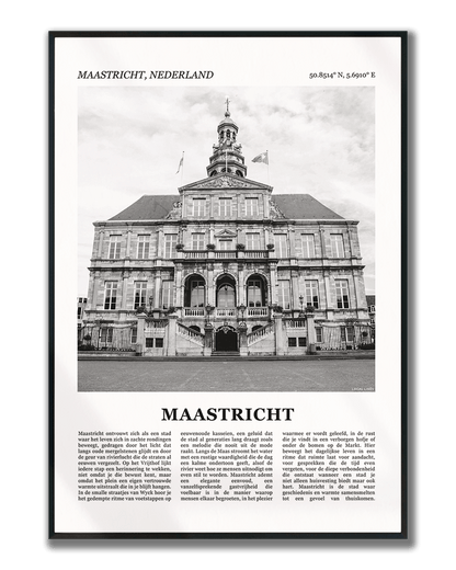 Poster Maastricht met Foto van Stad en Tekst voor Wanddecoratie