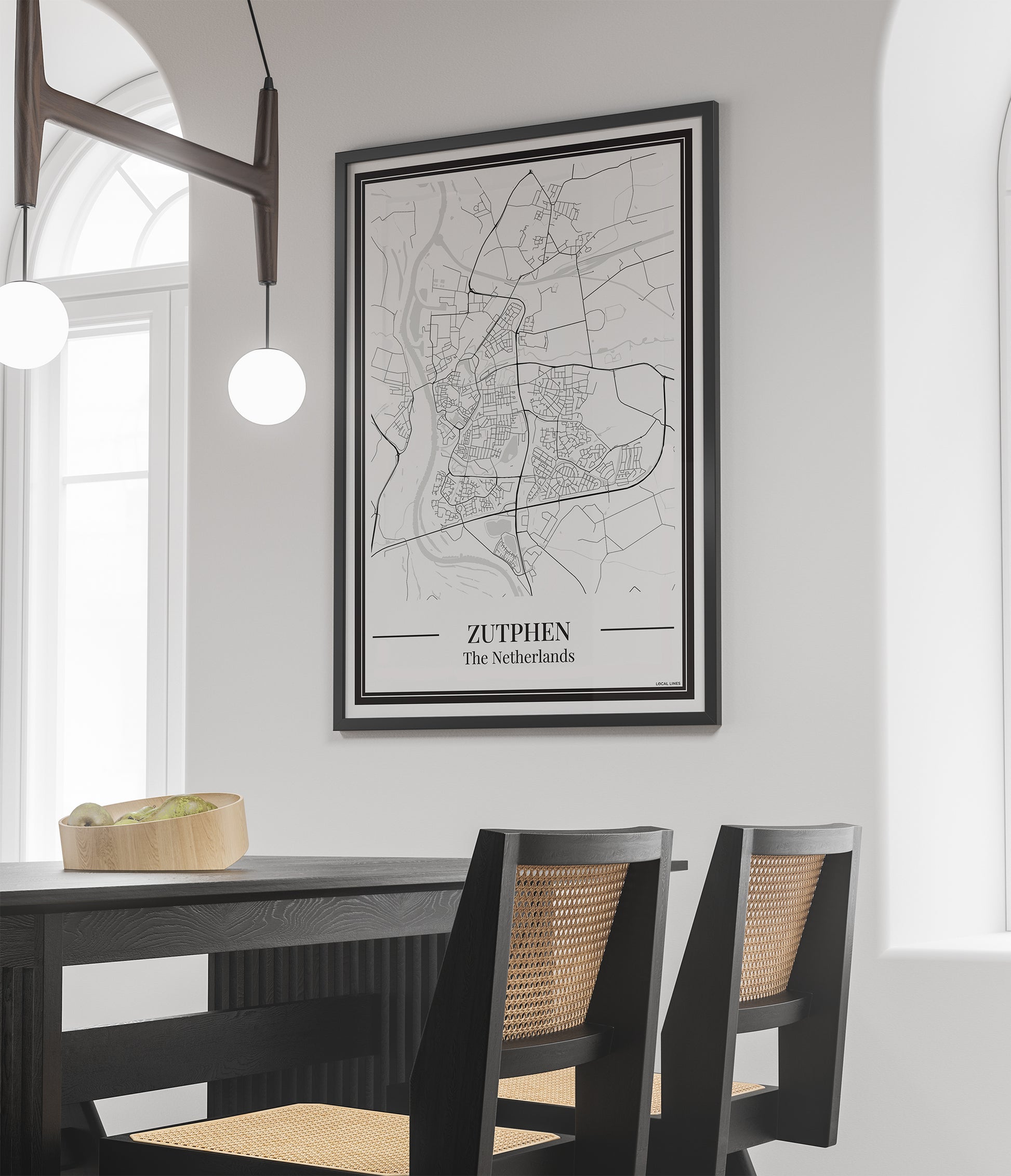 Poster van Zutphen Kopen | Stad Plattegrond Wanddecoratie