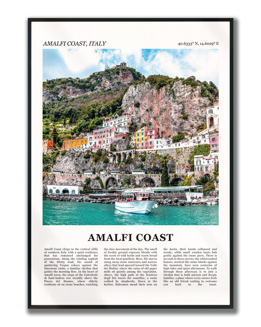 Amalfikust Fotoposter – Kleur