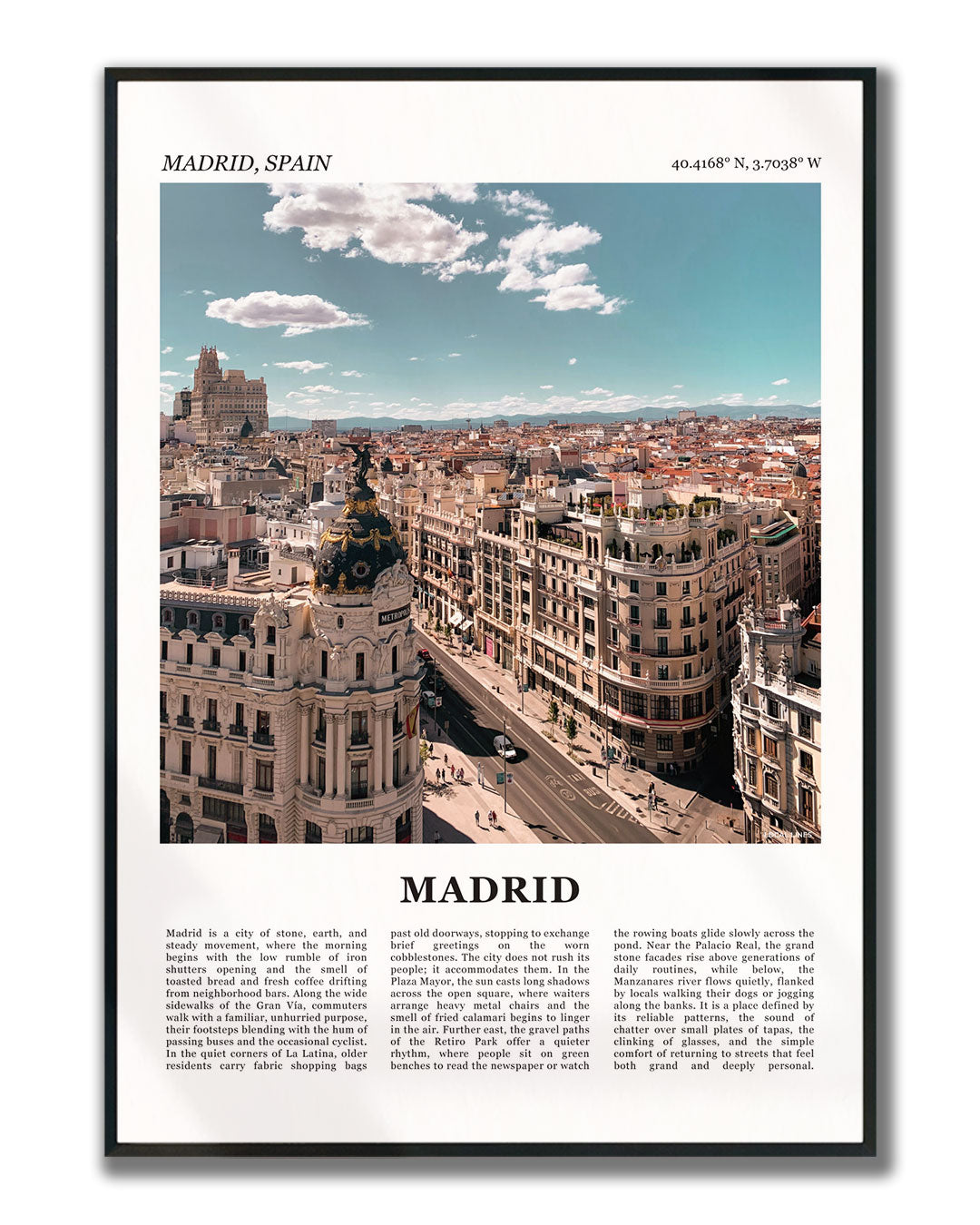 Madrid Fotoposter – Kleur