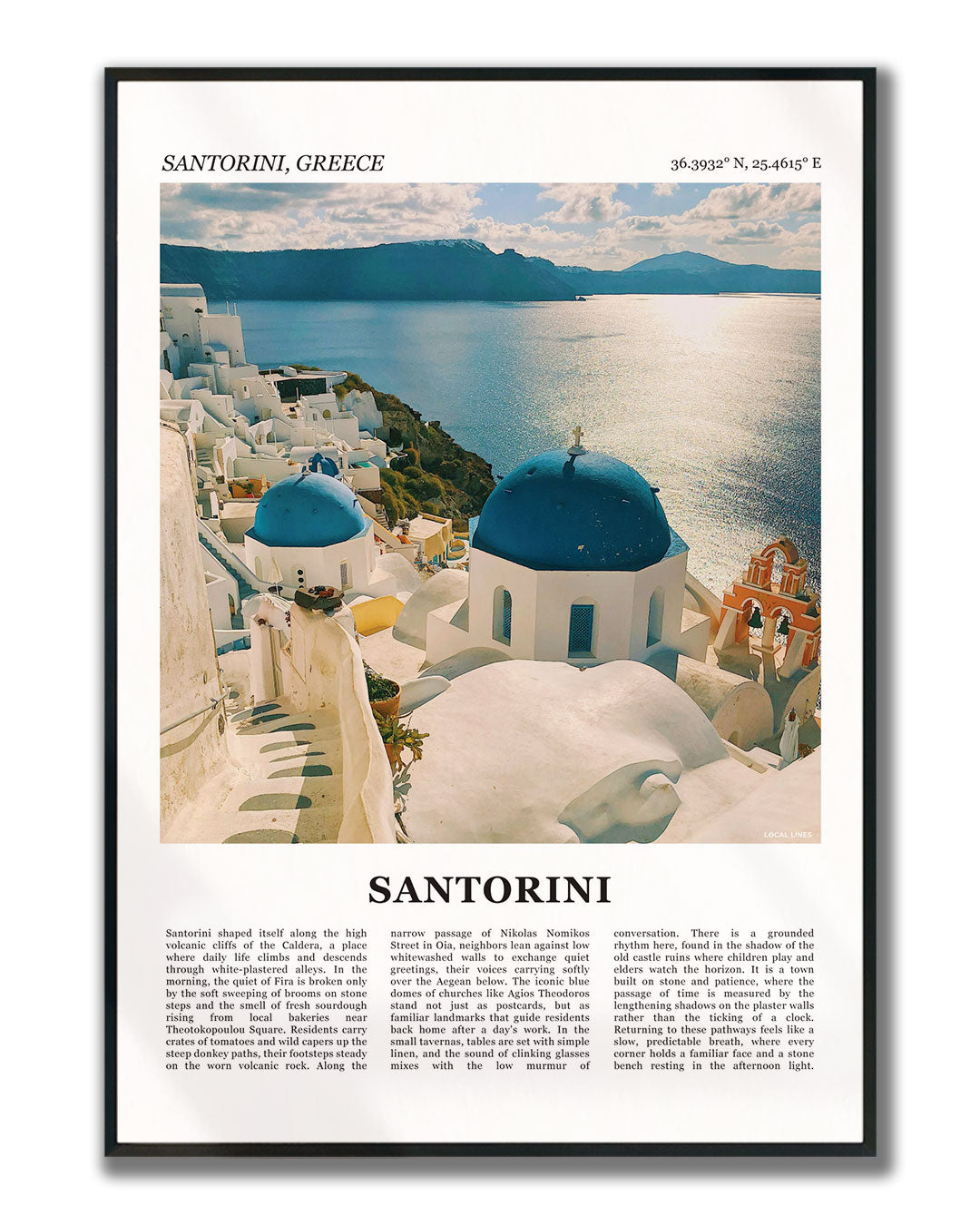 Santorini Fotoposter – Kleur
