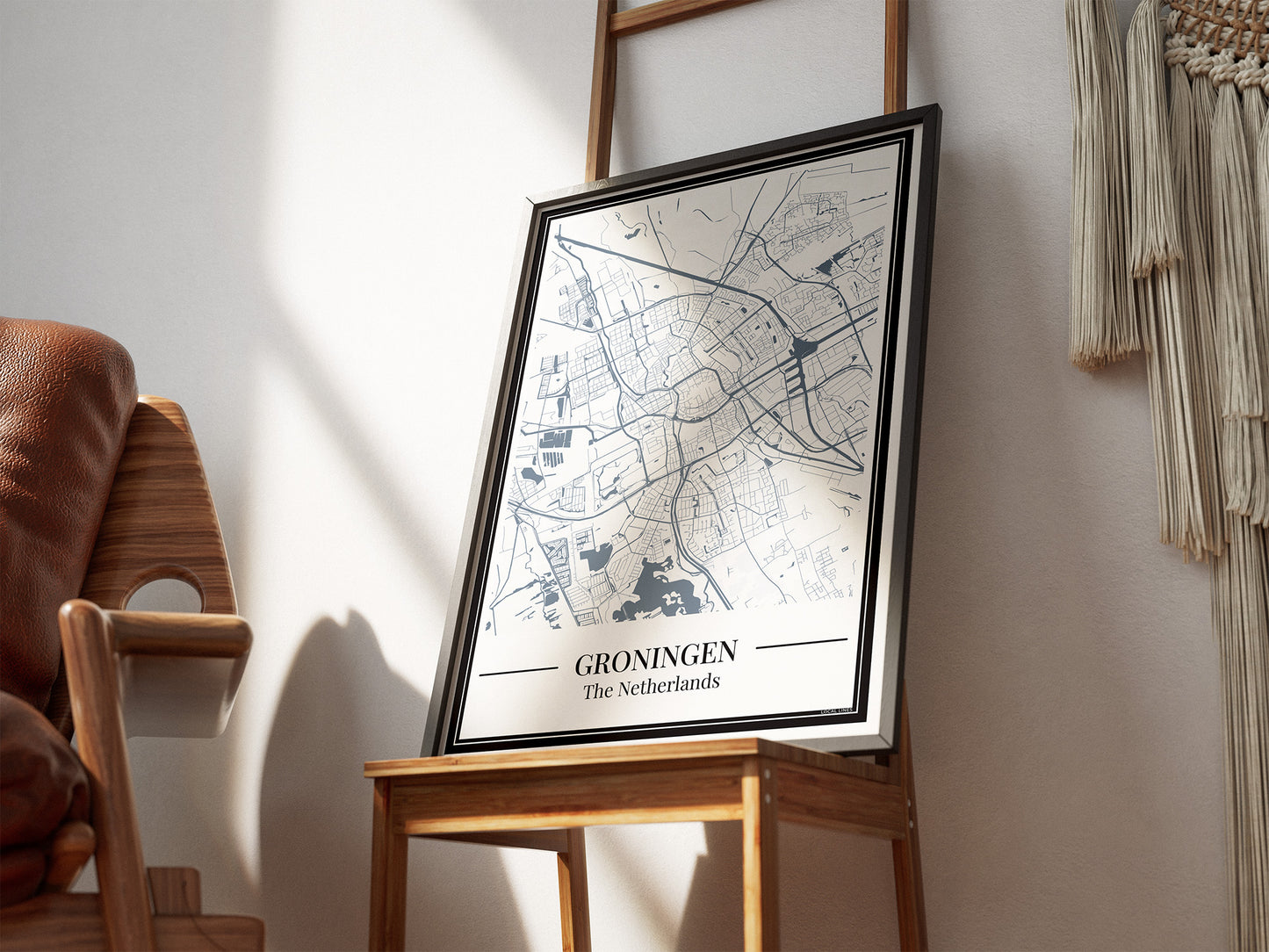 Poster van Plattegrond -kado ideeen Groningen
