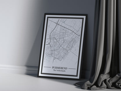 Purmerend — Minimalistische stadskaart poster