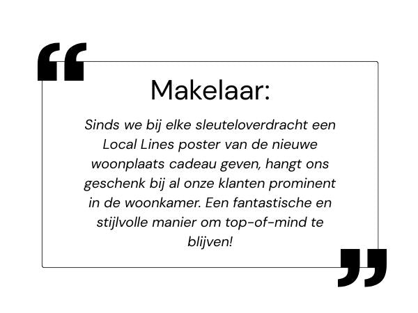 Review van zakelijke bestelling van Makelaar