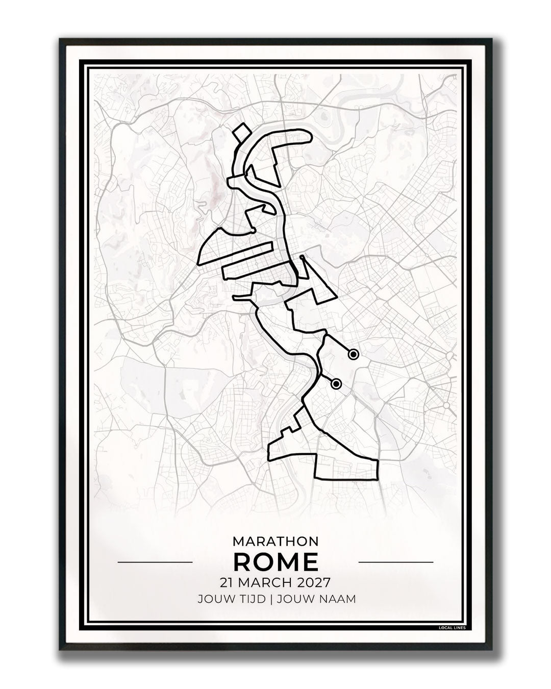 Marathon Rome poster in lijst