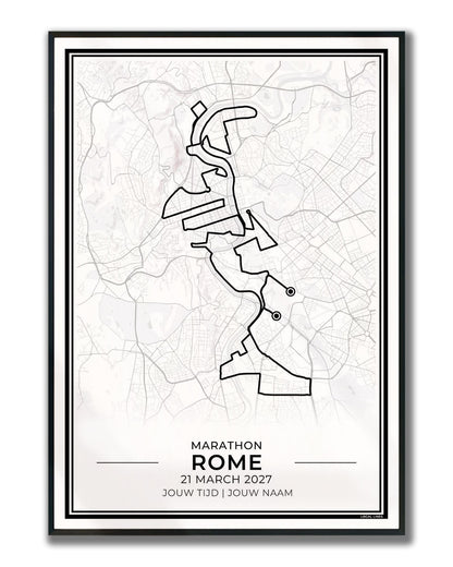 Marathon Rome poster in lijst