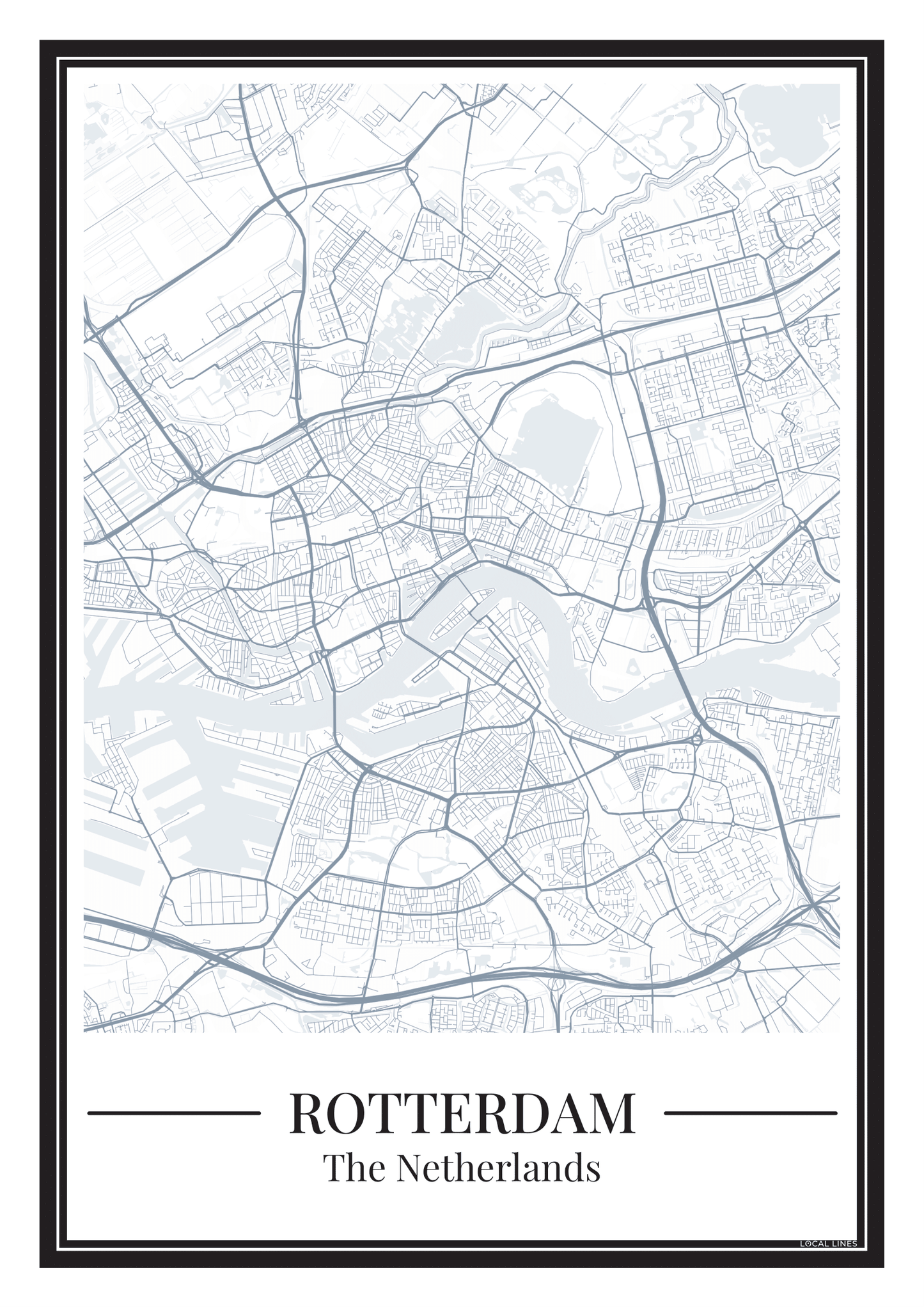 Rotterdam - Poster Slate Blue