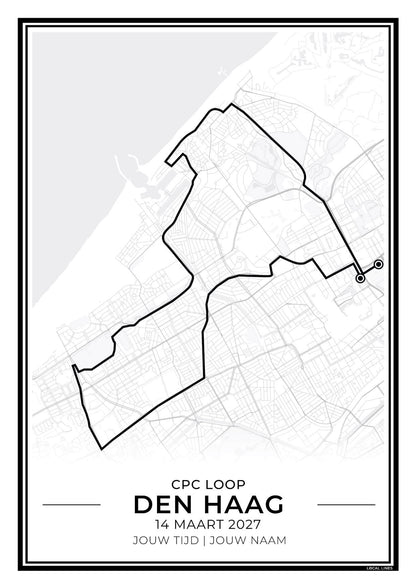 CPC Loop Den Haag halve marathon routekaart print - sport cadeau