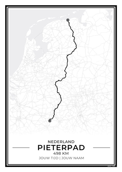 Pieterpad wandelroute print
