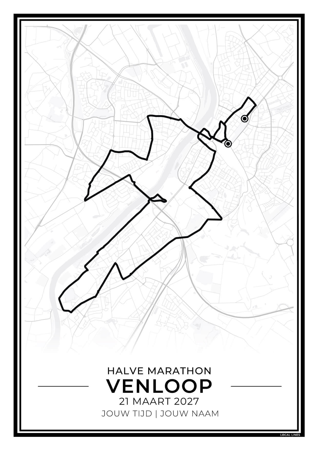 Venloop routekaart print