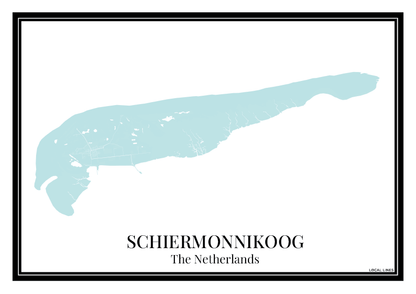 Schiermonnikoog - Poster Aqua Blue