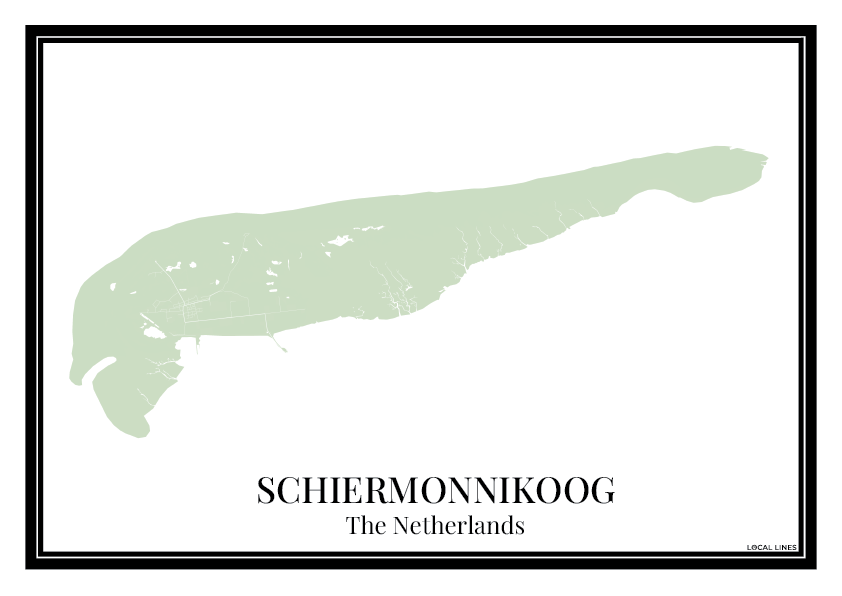 Schiermonnikoog - Poster Sage Green