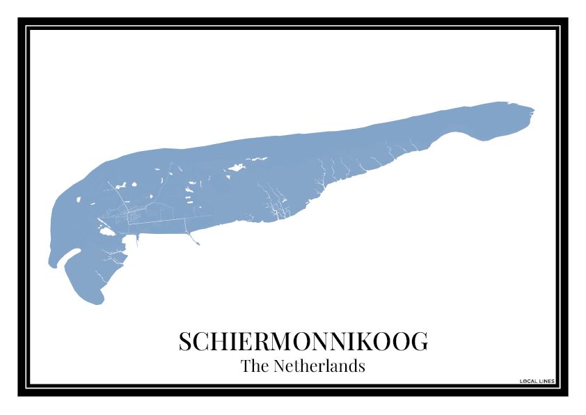 Schiermonnikoog - Poster Slate Blue
