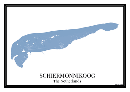 Schiermonnikoog - Poster Slate Blue