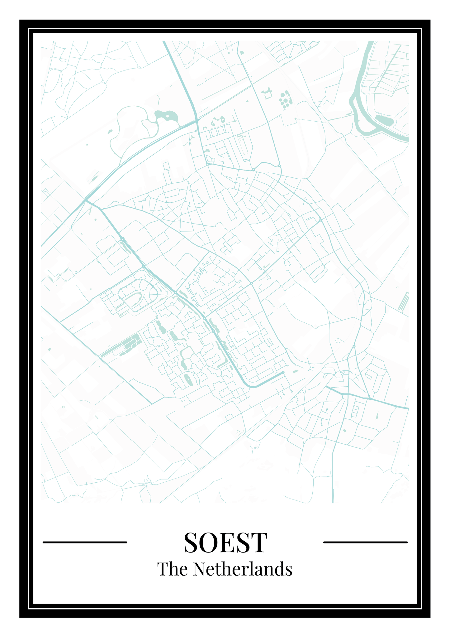 Soest - Poster Aqua Blue