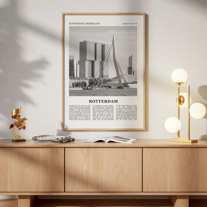 Poster van Rotterdam met Foto en Tekst in Interieur 