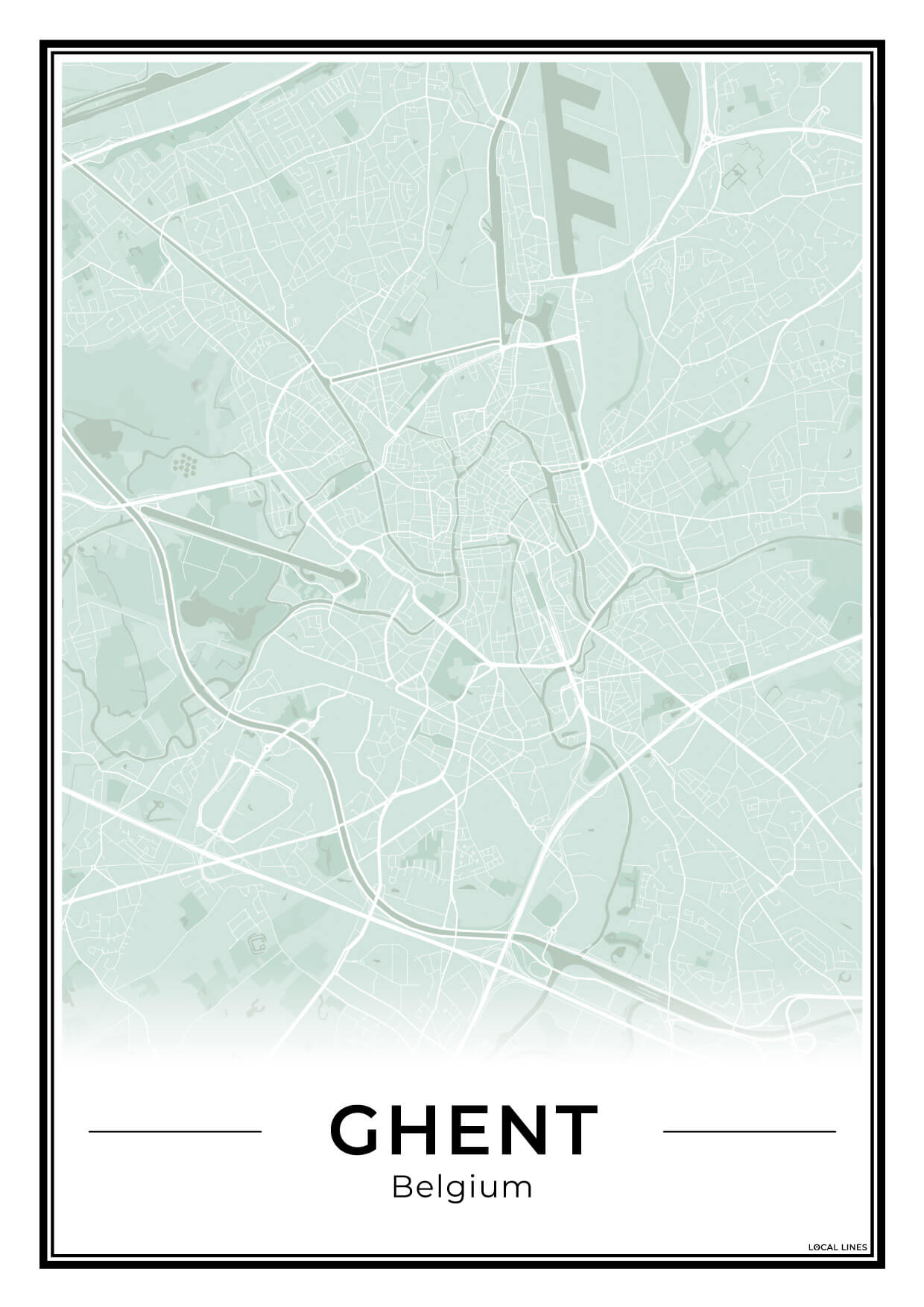 Gent Stadskaart – Poster - Sage
