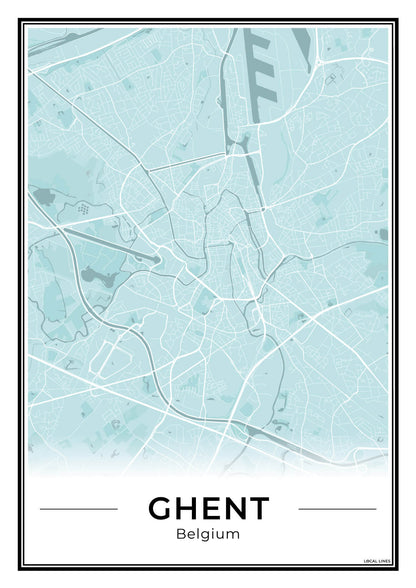 Gent Stadskaart – Poster - Sky