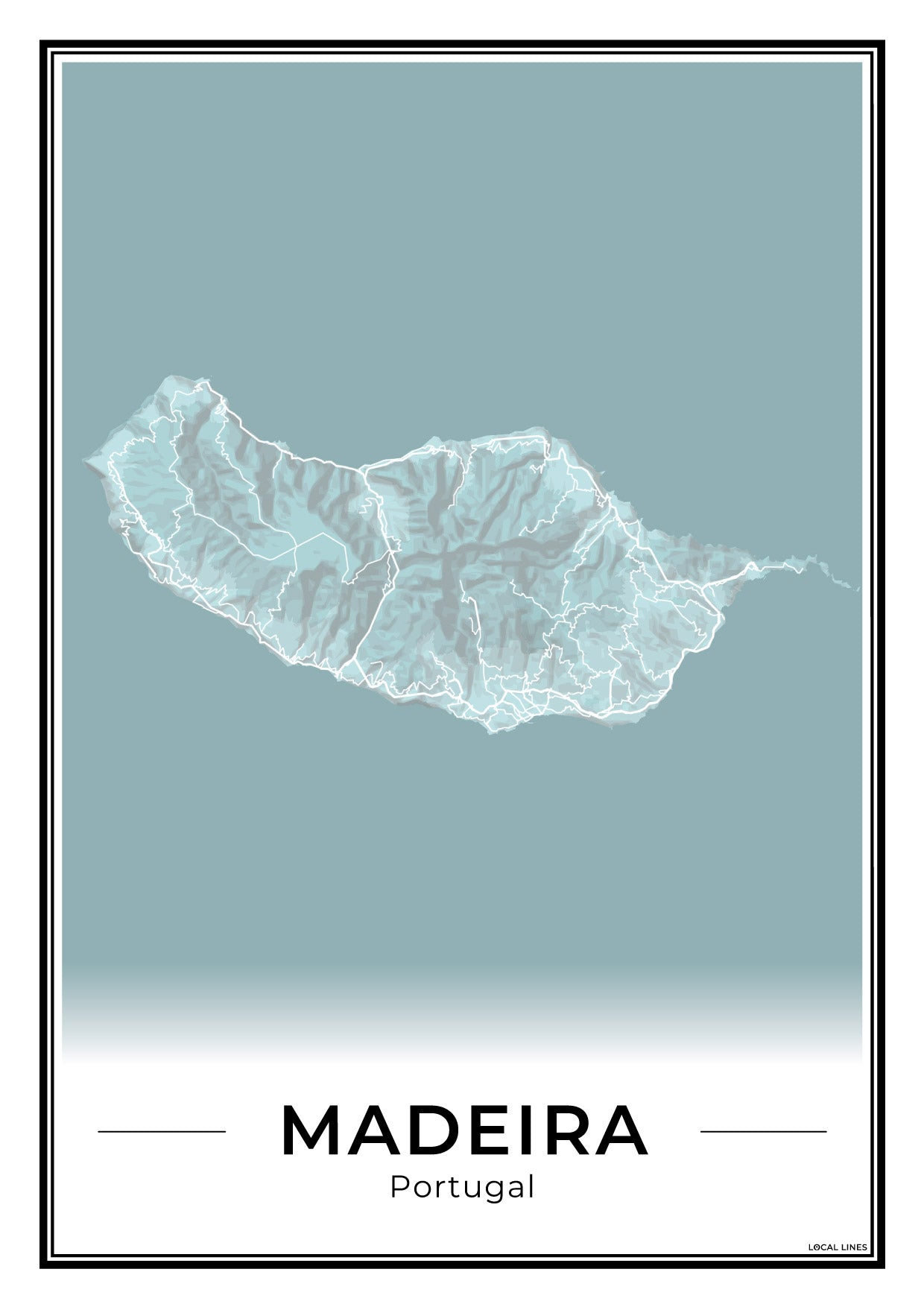 Madeira Eilandkaart – Poster - Sky