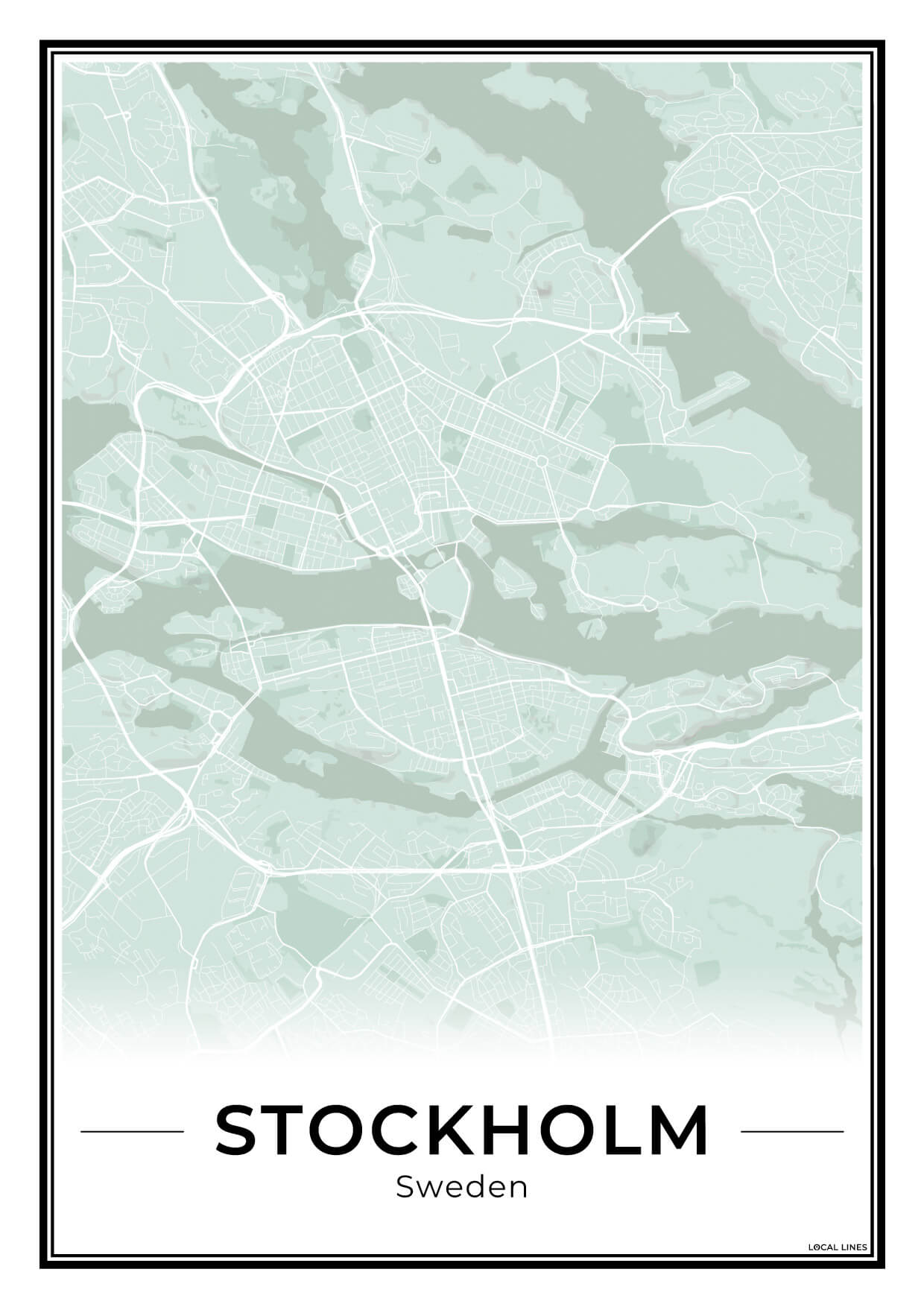 Stockholm Stadskaart – Poster - Sage