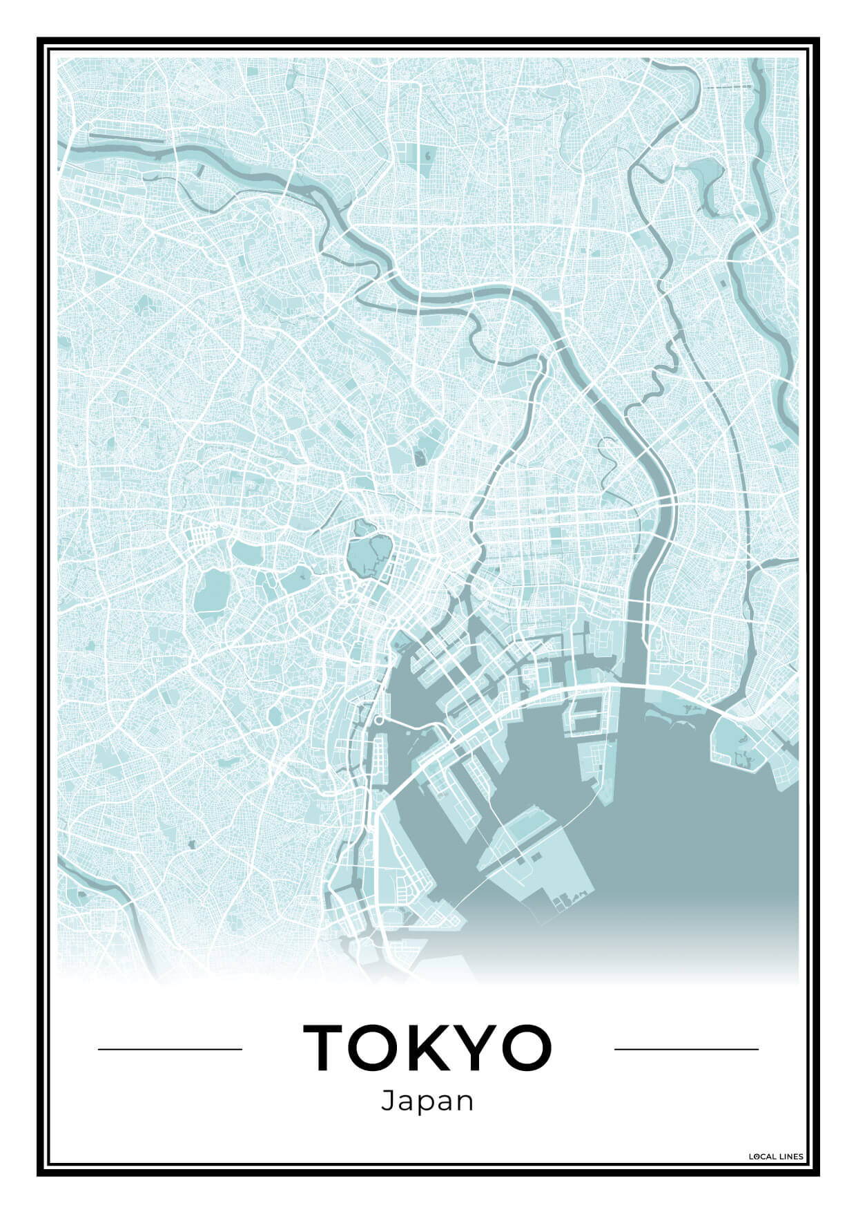 Tokio Stadskaart – Poster - Sky