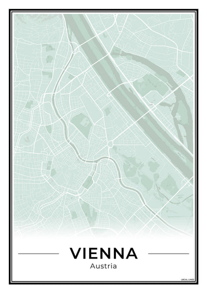 Wenen Stadskaart – Poster - Sage