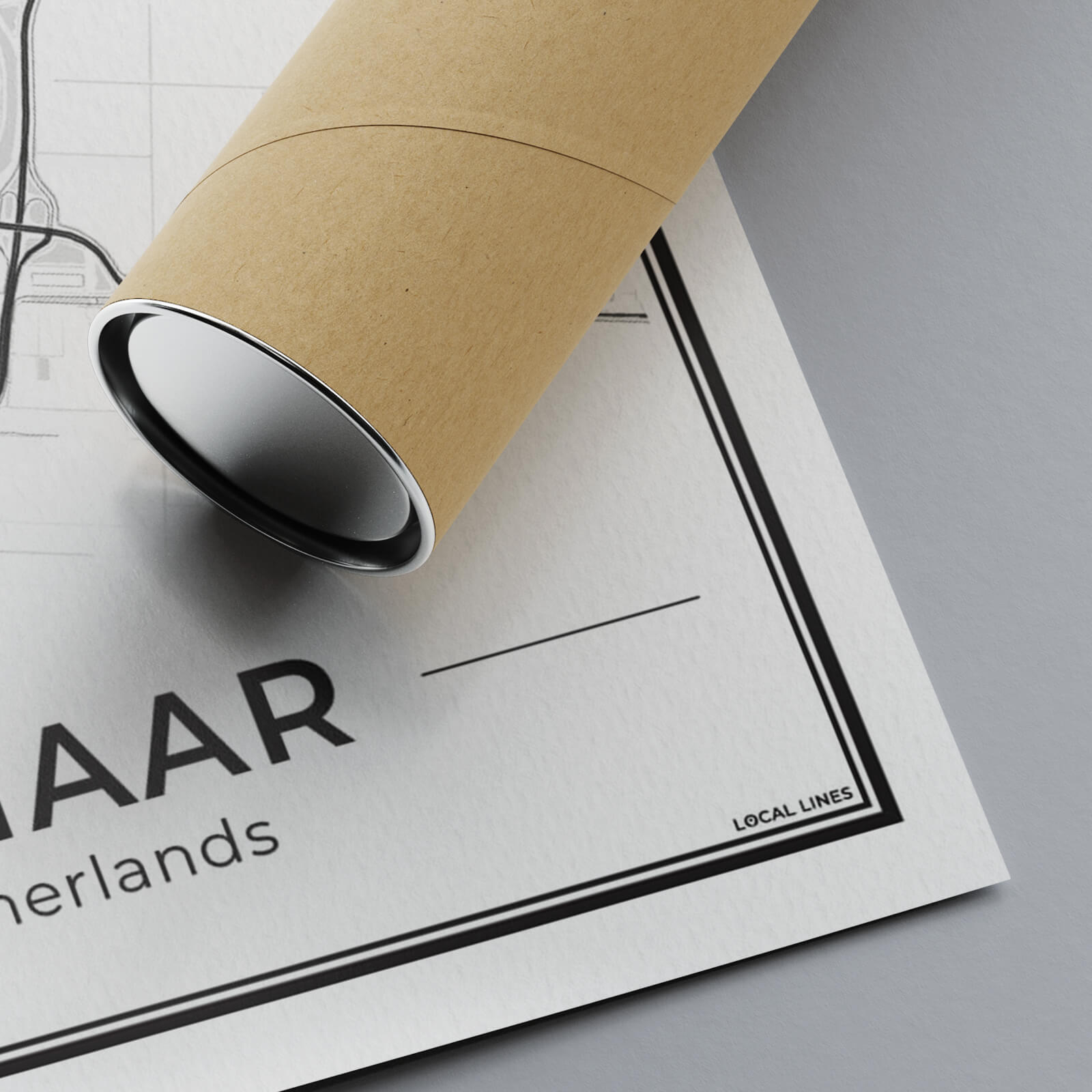 Stadskaart Alkmaar Poster voor Wanddecoratie Drukkwaliteit Algemeen