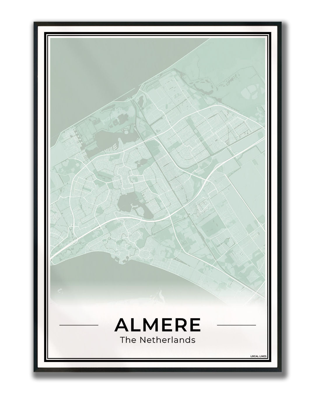 Plattegrond Almere Sage Ingelijst
