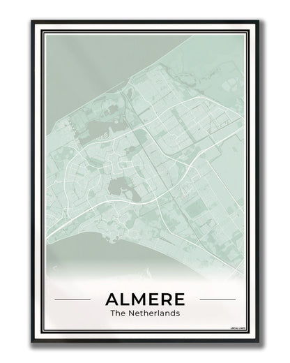 Plattegrond Almere Sage Ingelijst