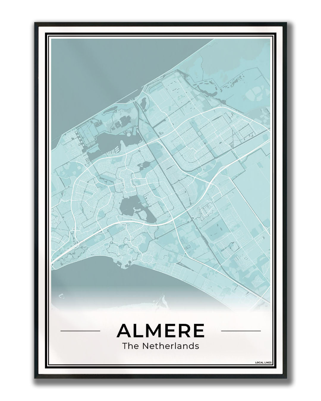 Plattegrond Almere Sky ingelijst