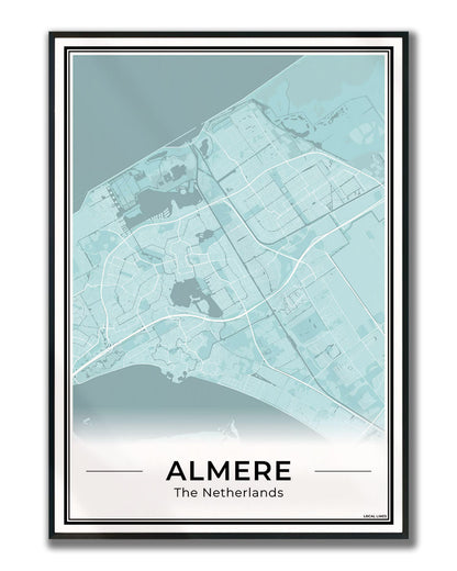Plattegrond Almere Sky ingelijst