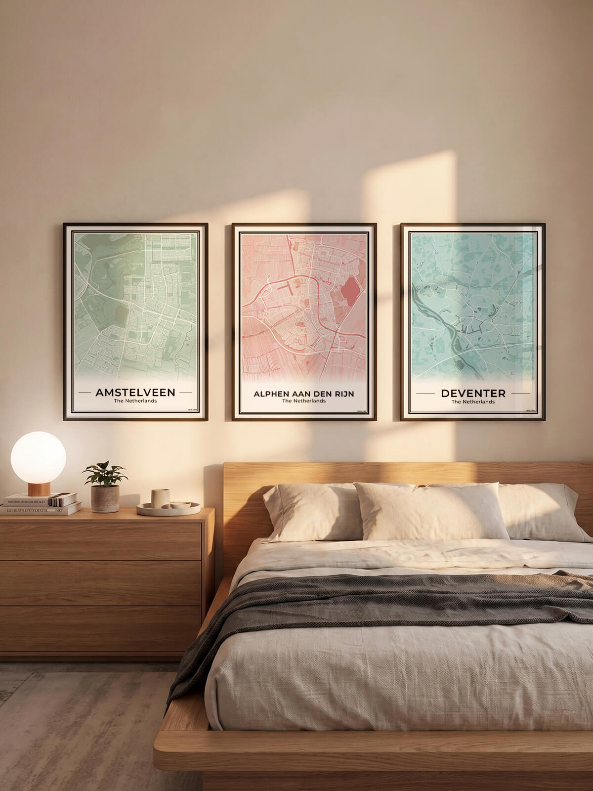 Stadskaart Alphen aan den Rijn Poster voor Wanddecoratie voor Slaapkamer Algemeen