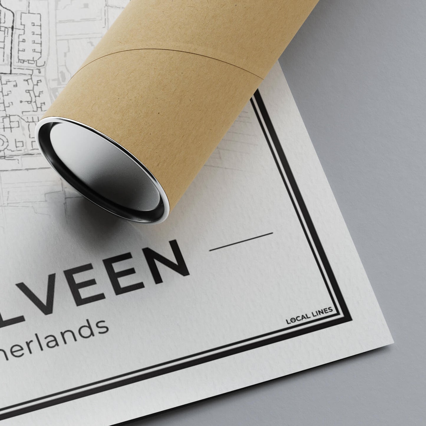 Stadskaart Amstelveen Poster voor Wanddecoratie detail van papier Algemeen