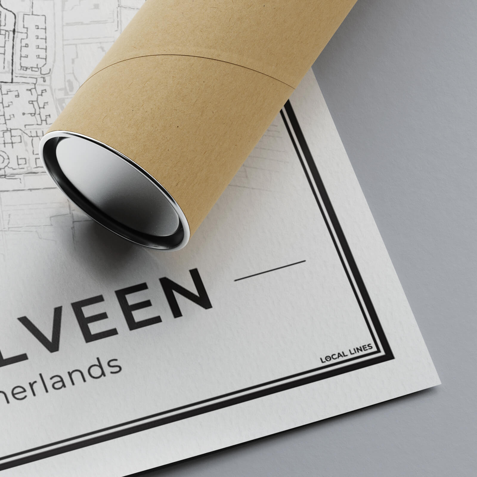 Stadskaart Amstelveen Poster voor Wanddecoratie detail van papier Algemeen