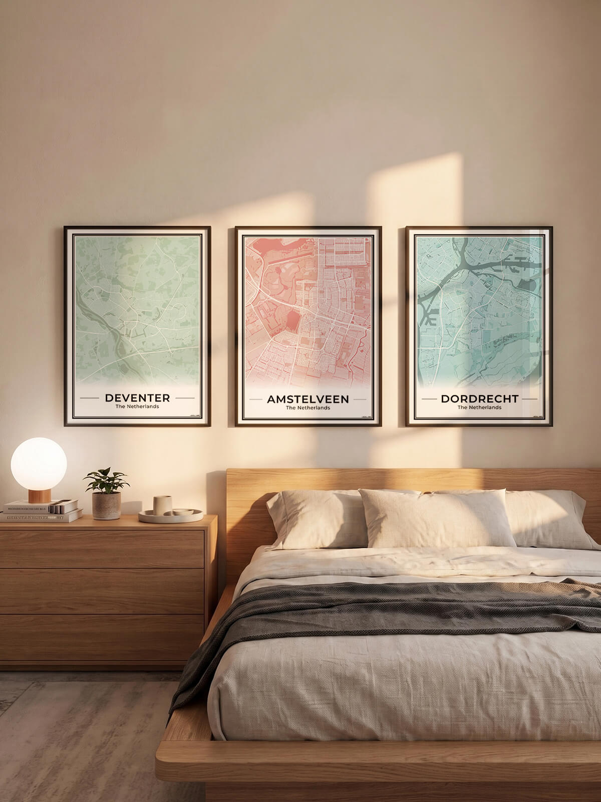 Stadskaart Amstelveen Poster voor Wanddecoratie in Slaapkamer Algemeen