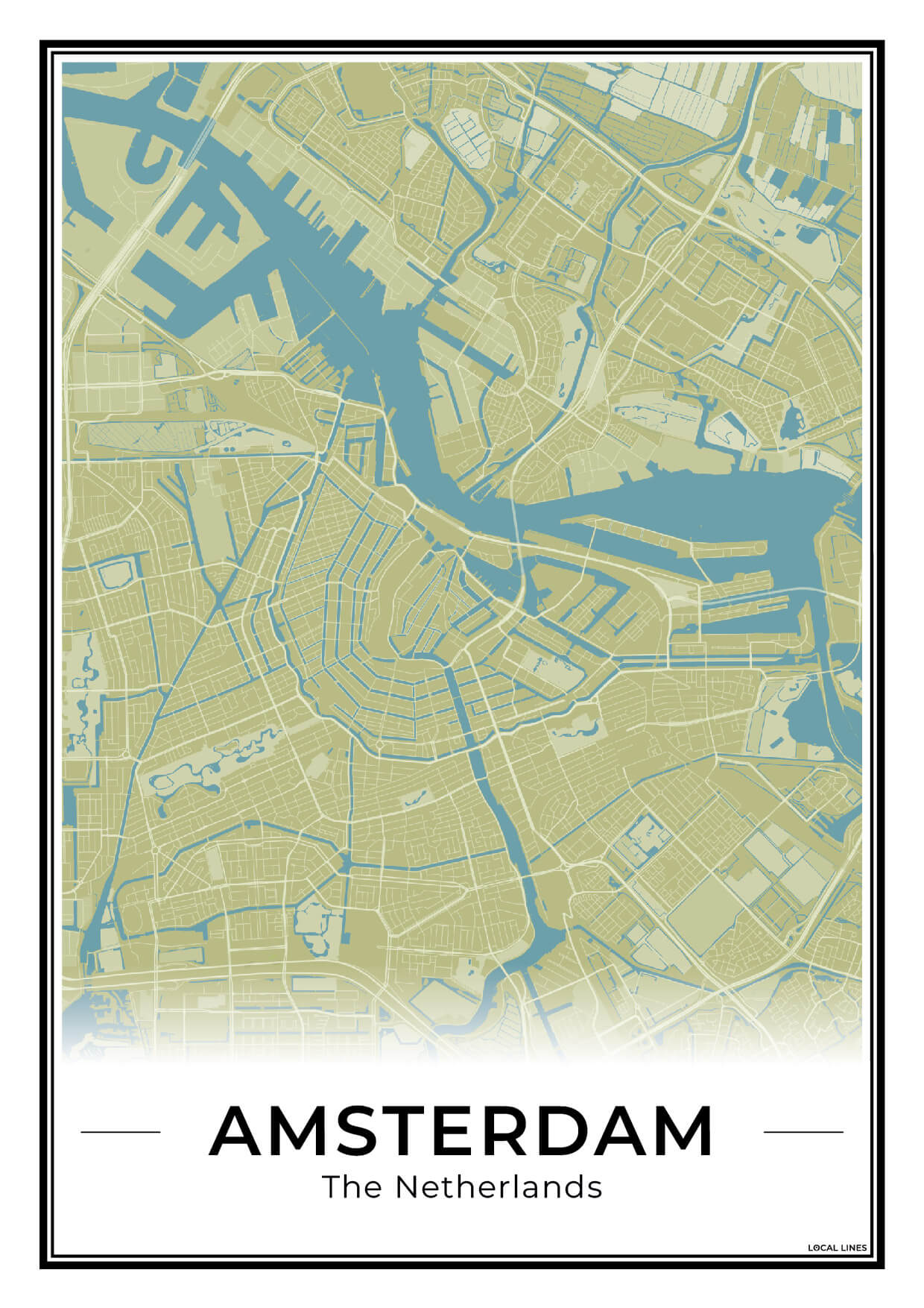 Stadskaart Amsterdam Plattegrond Moss 