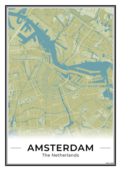 Stadskaart Amsterdam Plattegrond Moss 